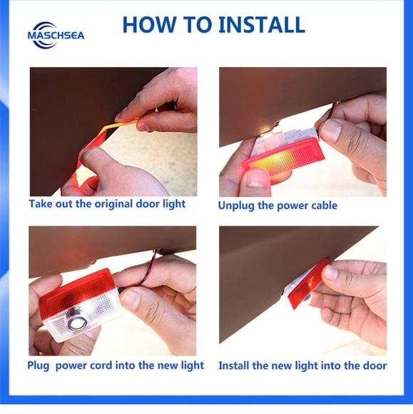 2 BMW performance car door projector lights - Picture 4 of 4